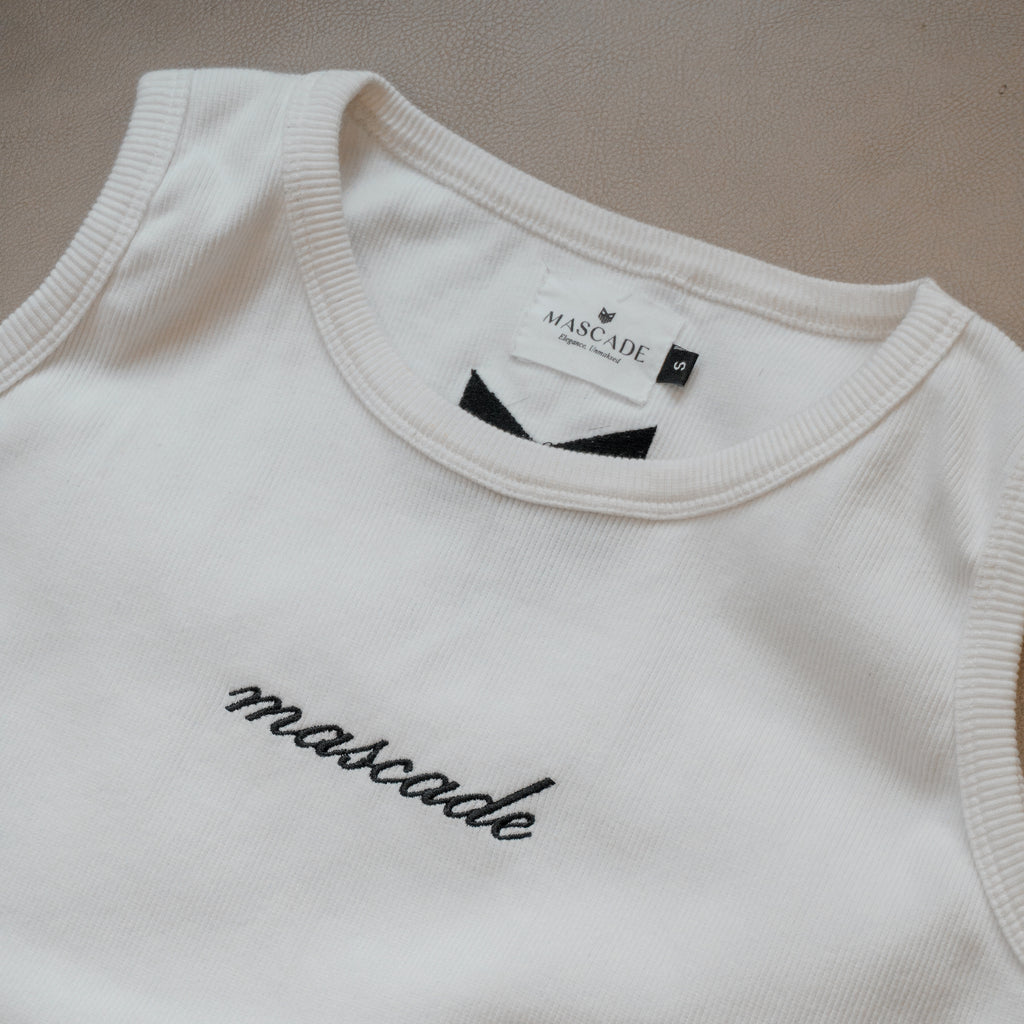 Regent Ribbed Vest - White