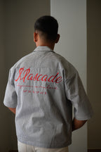 The Oxford Boxy Shirt - Grey-White