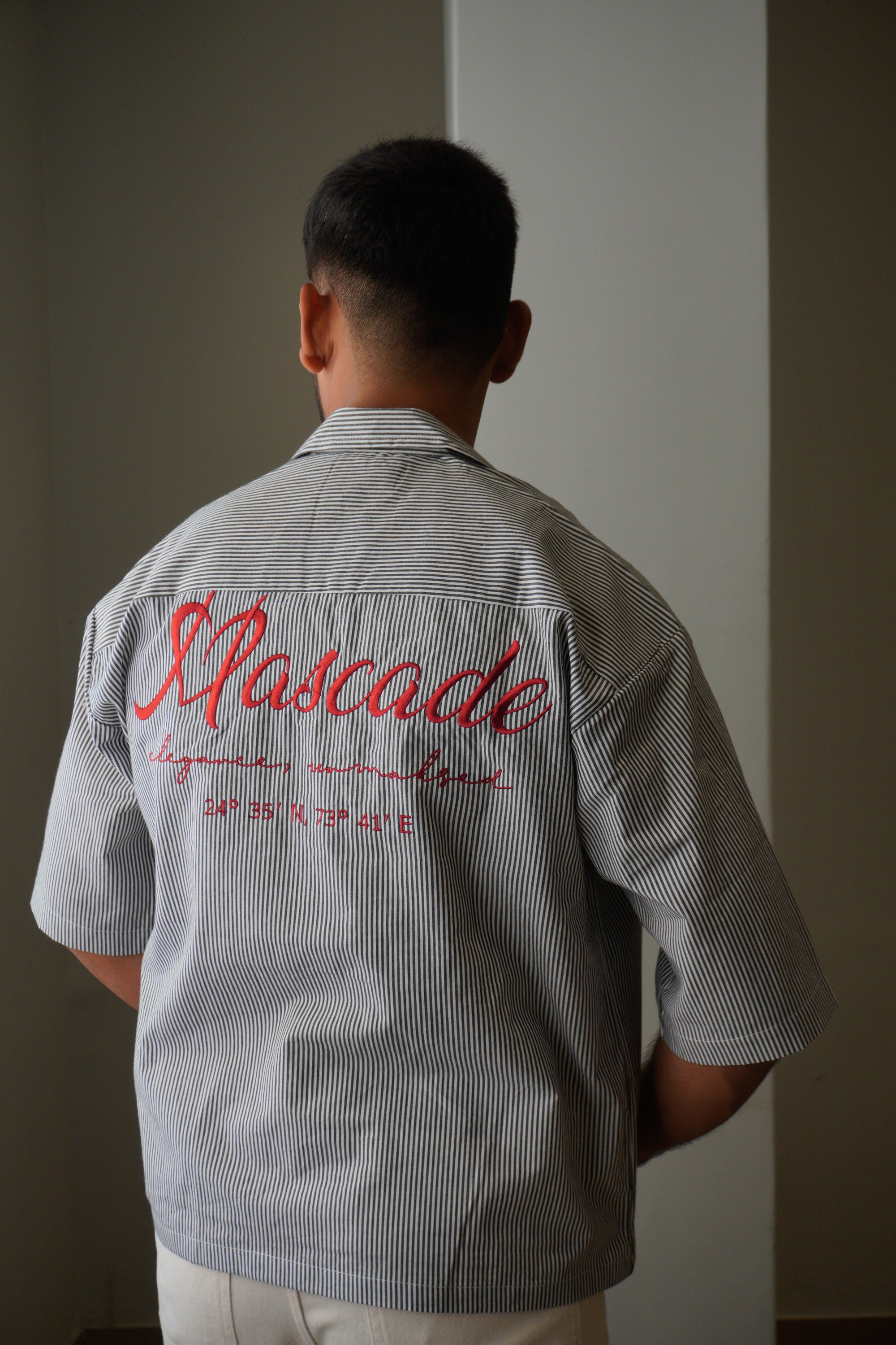 The Oxford Boxy Shirt - Grey-White