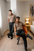 4-Buttoned Polo - Mocha Brown