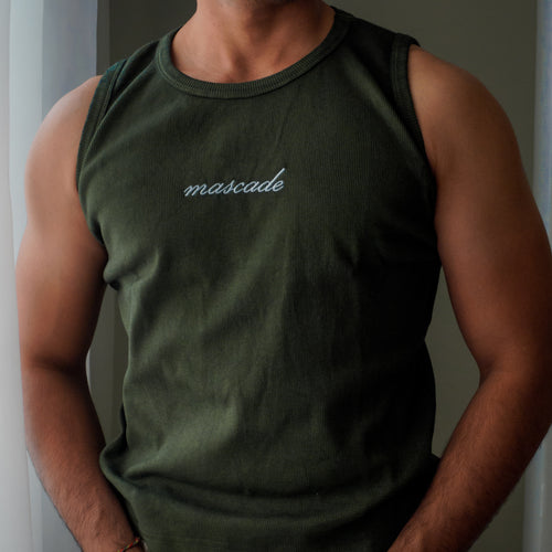 Regent Ribbed Vest – Everpine Green