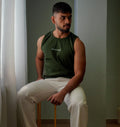Regent Ribbed Vest – Everpine Green