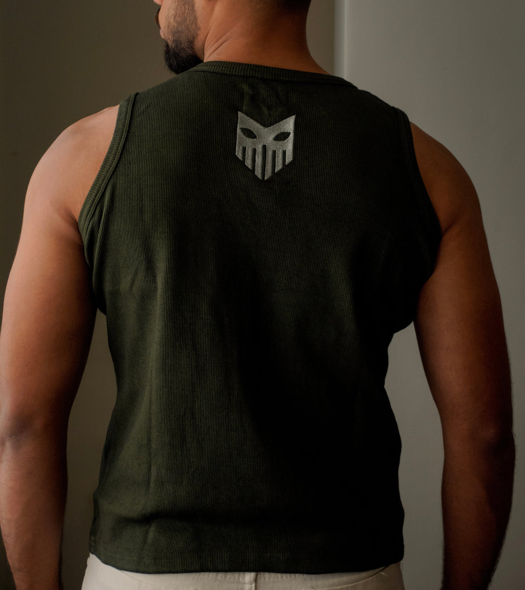 Regent Ribbed Vest – Everpine Green