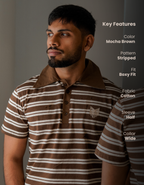 4-Buttoned Polo - Mocha Brown