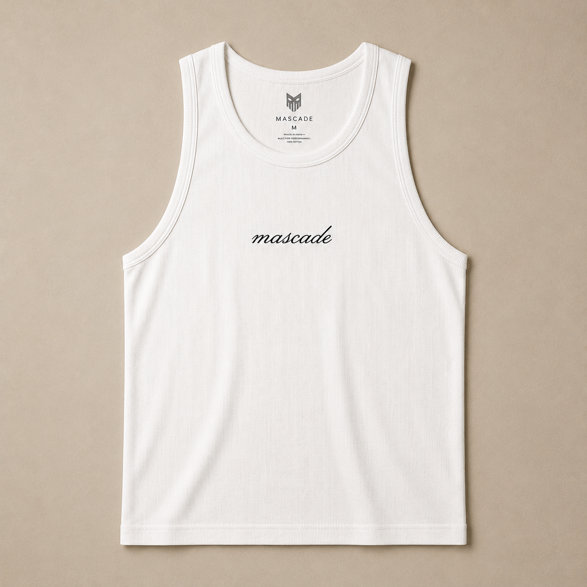 Regent Ribbed Vest - White
