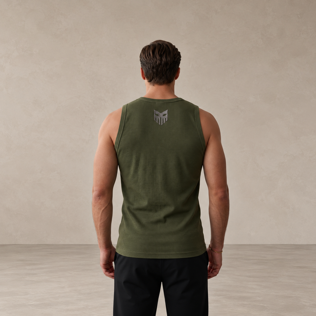 Regent Ribbed Vest – Everpine Green