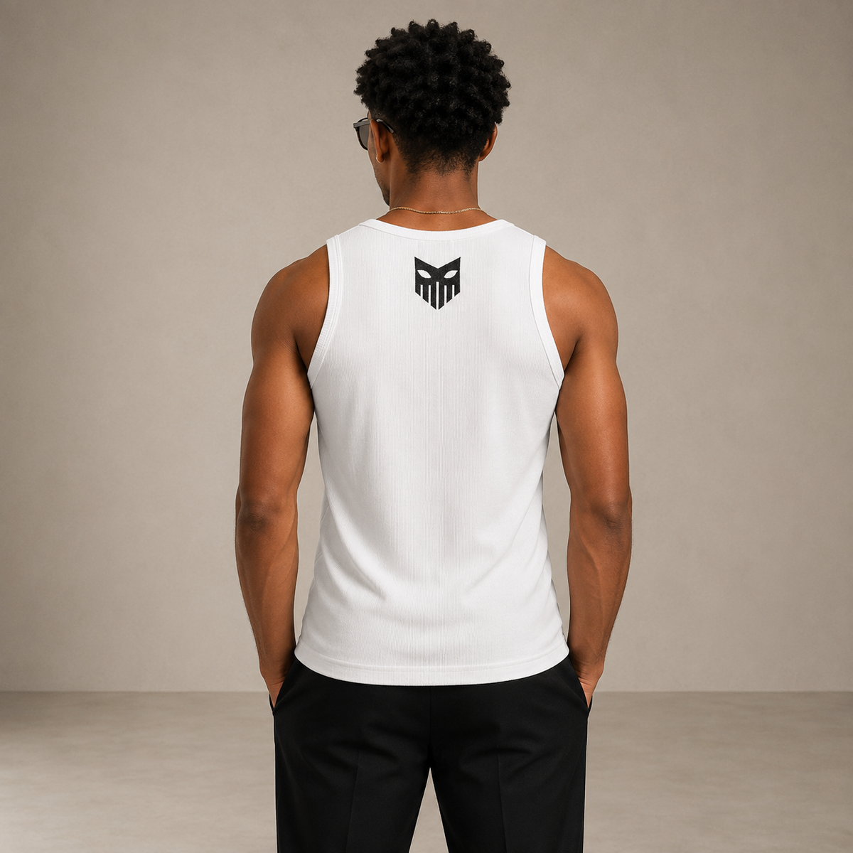 Regent Ribbed Vest - White