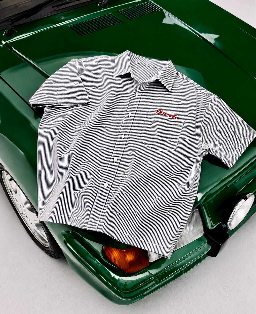 The Oxford Boxy Shirt - Grey-White